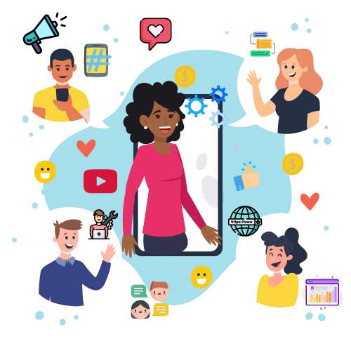 Lydia Polienor en illustration vectoriel les metiers du web