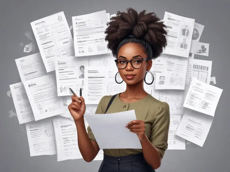 Femme avec une chek-list