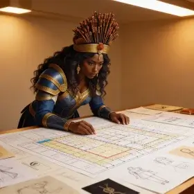 Femme analysant son graphe Human Design pour construire son branding