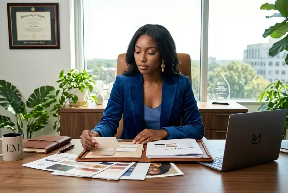 Femme entrepreneures face à ses anciens supports de marque